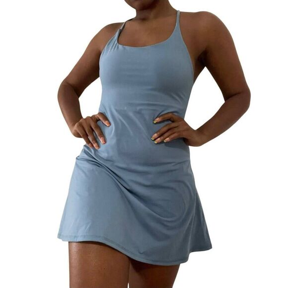 Halara Women's Blue Nylon/Spandex Tennis Dress with Briefs - Picture 1 of 11